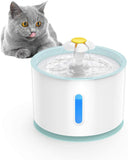 Fantana apa pentru pisici si caini Wistig, cu adaptor USB, Iluminare LED, cu purificare si filtrare, 2.4 L, Alb - wistig
