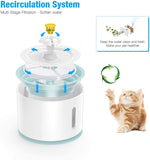 Fantana apa pentru pisici si caini Wistig, cu adaptor USB, Iluminare LED, cu purificare si filtrare, 2.4 L, Alb - wistig