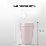 Umidificator de Aer cu Ultrasunete, Wistig Coffee Cup Pink, Difuzor de Arome - wistig