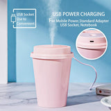 Umidificator de Aer cu Ultrasunete, Wistig Coffee Cup Pink, Difuzor de Arome - wistig