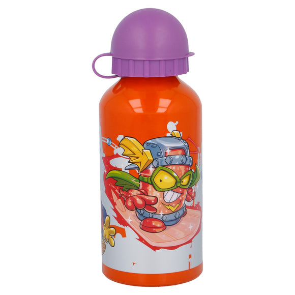 Sticla de apa Stor®, pentru copii, din aluminiu, cu model Super Zings, 400 ml - wistig