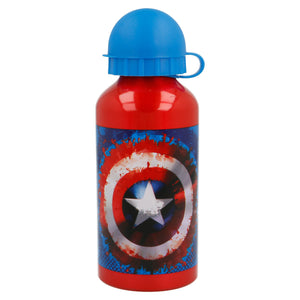 Sticla de apa Stor®, pentru copii, din aluminiu, cu model Capitan America Icon, 400 ml - wistig