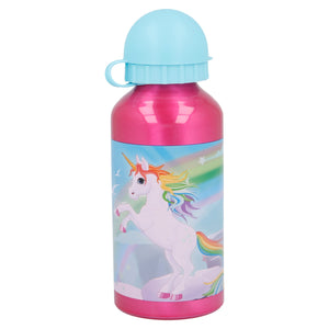 Sticla de apa Stor®, pentru copii, din aluminiu, cu model Unicorn, 400 ml - wistig