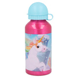 Sticla de apa Stor®, pentru copii, din aluminiu, cu model Unicorn, 400 ml - wistig